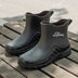 Men's Rain Boots Outdoor Fishing Boots Fashion Waterproof Kitchen Rubber Shoes Non Slip Work Botines Winter Warm Men Ankle Boots