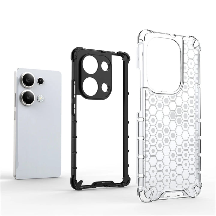 For Redmi Note 13 Pro 4G Case Silicone+PC Shockproof Armor Phone Case For Xiaomi Redmi Note13 Pro Note 13Pro 4G Clear Back Cover