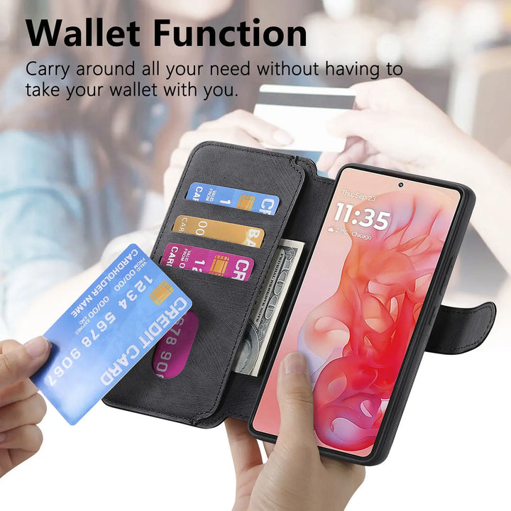 Leather flip magnetic suction detachable Back Cover For Motorola Moto G Stylus 5G (2024) 6.7 "Card slot wallet shockproof Case