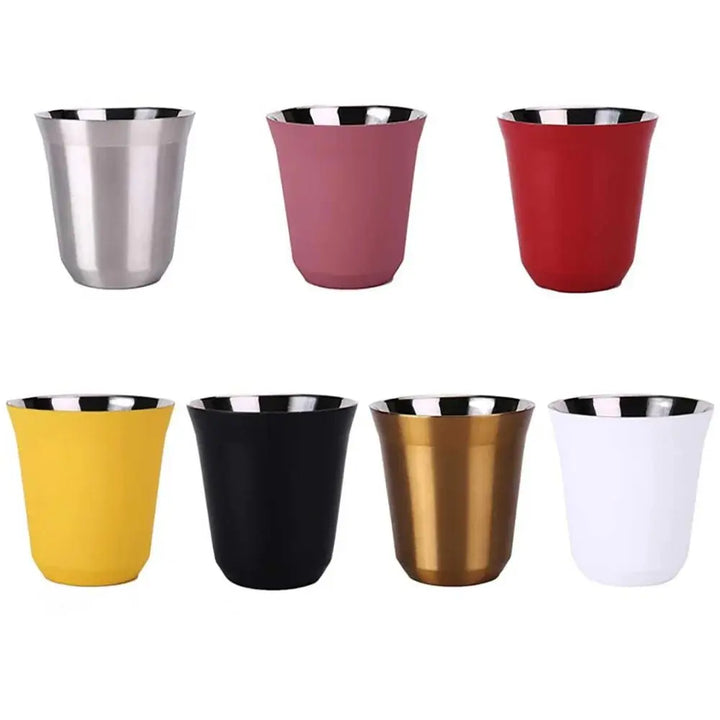 Summer 80ML Espresso Mugs Insulated Double Wall Beer Cups Small Capacity Cold Water Cold Drinks Cup