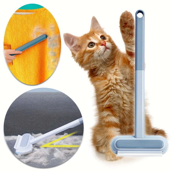 Easy-Clean Pet Hair Remover Brush Set - Reusable, Extended Handle For  & Clothes, Ideal For Cats & Dogs