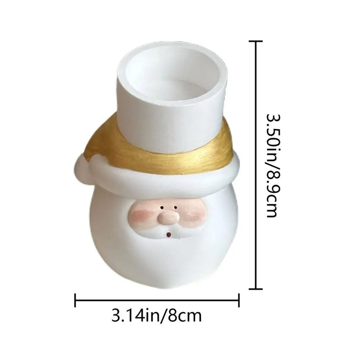 Santa Claus Tealight Holder Christmas Tealight Stand Plaster Candle Holder Home Seasonal Centerpiece Seasonal with 4 Tealight