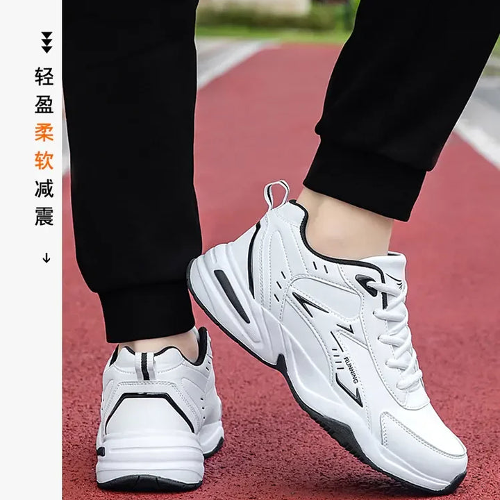 Thick Sole Versatile Clunky Sneaker for Men 2024 New Trend Mesh Lace Up Breathable Casual Sports Shoes Increased Soft Soles