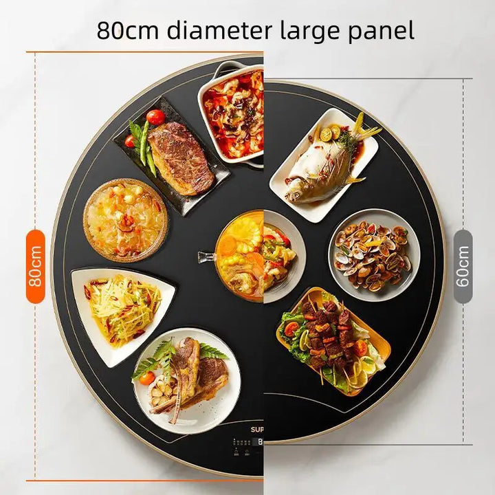 SUPOR Electric Food Warmer 600W 220V 80cm Round Food Warmer Plate Electric Dishes Heater Rotatary Fast Heating Thawing Warming