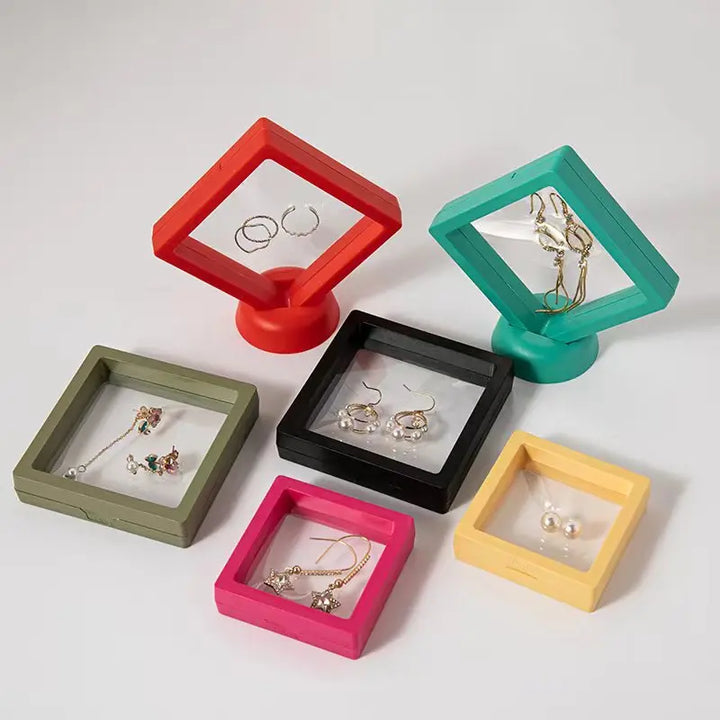 Jewelry suspension box Pe film jewelry necklace packaging box Fine jewelry storage square sealed box