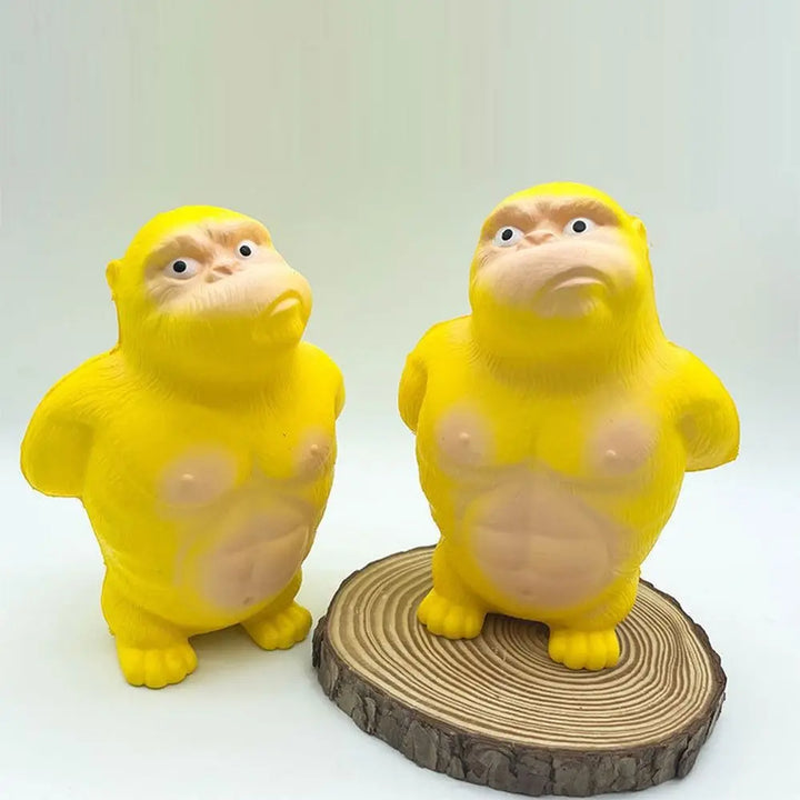 Creative Yellow Squeezing Toys Cartoon Orangutan PVC Gorilla Rebound Toys Decompress Stress Birthday Gift Stress Relief Toys