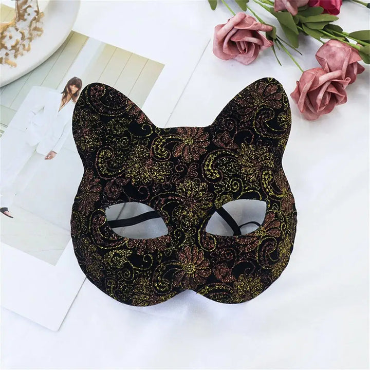 Sexy Lace Mask Women Cat Cosplay Supplies Dance Party Performance Masquerade Fox Mask Couple Animal Face Decor Eyes Accessories