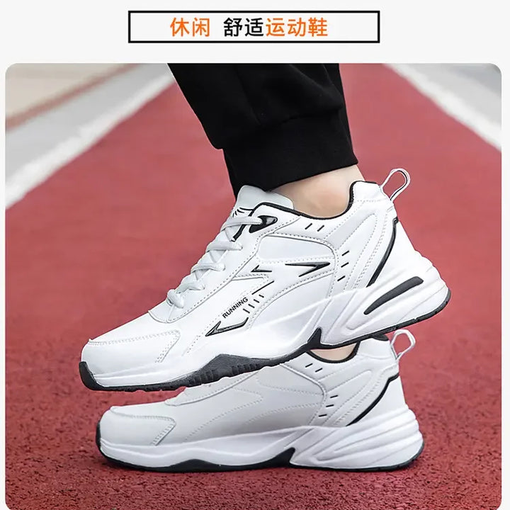 Thick Sole Versatile Clunky Sneaker for Men 2024 New Trend Mesh Lace Up Breathable Casual Sports Shoes Increased Soft Soles