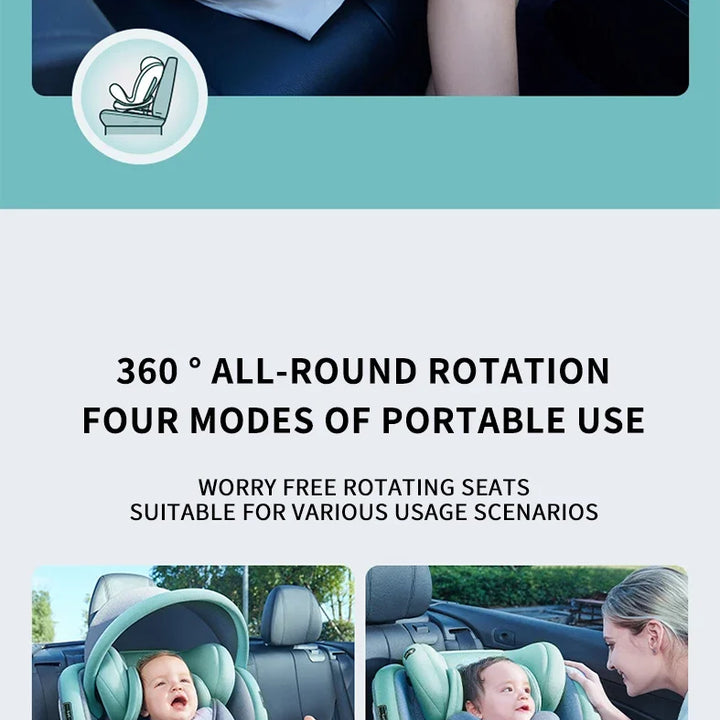 7DF baby 0-12 years old baby carseats children's car seats secure car seat Convenient 360 ° rotating seatd 1-12 Years Old Chairs