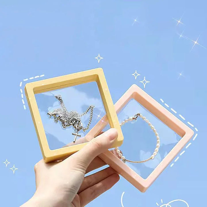 Jewelry suspension box Pe film jewelry necklace packaging box Fine jewelry storage square sealed box