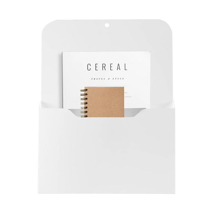 12* White Magnetic File Holders Rectangular Magnetic Paper Holder Magazine Mail Letter Size Convenient And Flexible