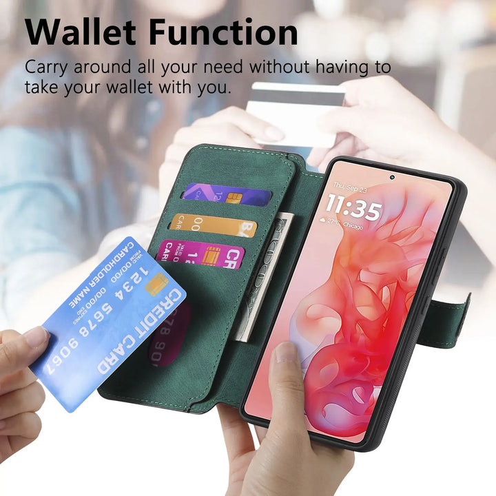 Leather flip magnetic suction detachable Back Cover For Motorola Moto G Stylus 5G (2024) 6.7 "Card slot wallet shockproof Case