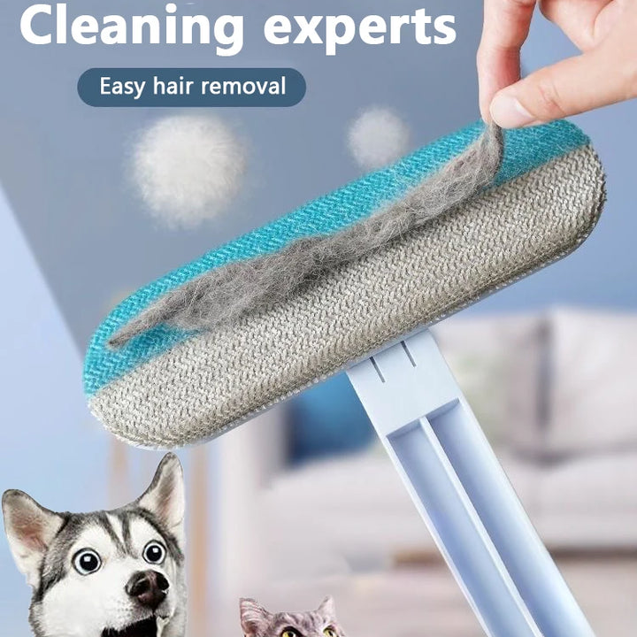 Multifunctional Pet Hair Remover Brush Long Handle Window Cleaning Brush Pet Fur Cleaning Tool Manual Cat Dog Hair Remover Brush