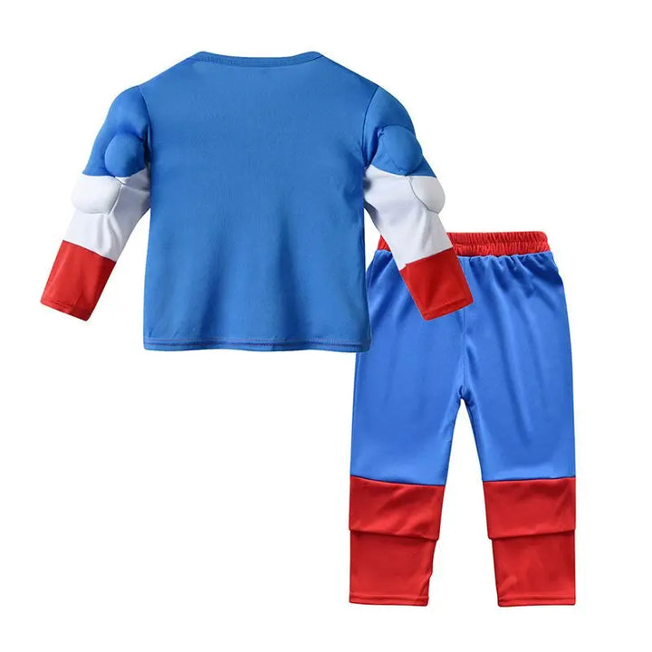 MINISO Superhero Hulk Captain America Cosplay Costume Boy Girl Clothes Spiderman Muscle Suit Halloween Carnival Birthday Party