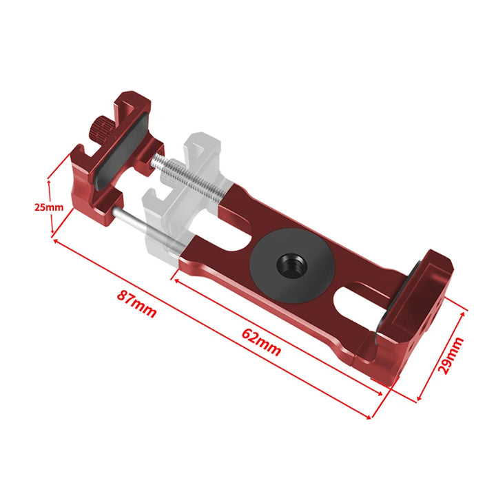 U Clip Phone Holder Extendable 62-87mm Width Clamp Cold Shoe Mount 1/4" ARRI for iphone Camera Cage Phone Stand Tripod Bracket