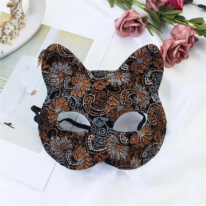 Sexy Lace Mask Women Cat Cosplay Supplies Dance Party Performance Masquerade Fox Mask Couple Animal Face Decor Eyes Accessories