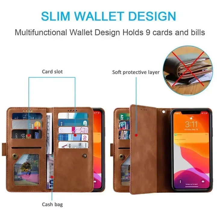 For Xiaomi 14T 14 13 13T 12T 12S 11T Pro 12 Lite 5G Zipper Wallet Leather Case For Xiaomi 14T Case Mi 11 Ultra 12X 10T Pro Cover