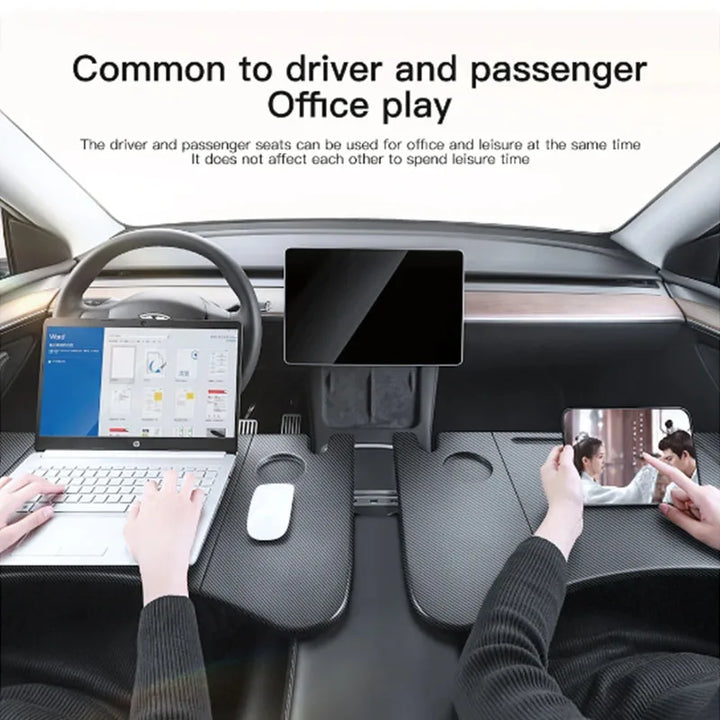 For Tray Table For Tesla Model 3 Model Y Folding Car Steering Wheel Board Laptop Foldable Desk Mount Eating Drinks Tray Holder