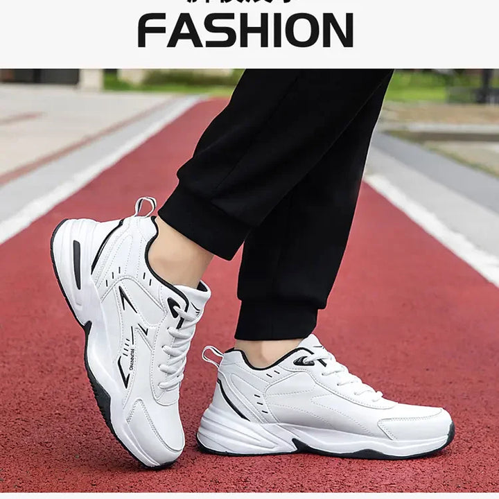 Thick Sole Versatile Clunky Sneaker for Men 2024 New Trend Mesh Lace Up Breathable Casual Sports Shoes Increased Soft Soles