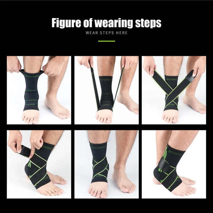 2Pcs Ankle Brace Breathable Ankle Support Comfortable Ankle Stabilizer with Compression Wrap Support for Men Women Sports Sprain