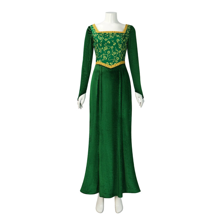 Female Princess Fiona Cosplay Shrek Cosplay Women Sexy Velvet Halloween Carnival Costume