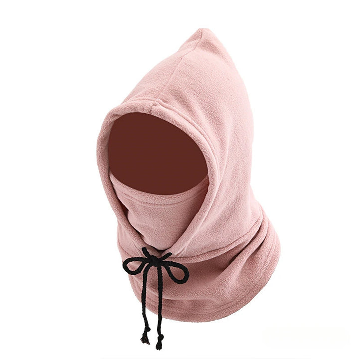 Unisex Winter Balaclava Knit Hood - Windproof  Mask with Drawstring, Motorcycle Riding Headgea Warm Knitted Cap Cold Weather