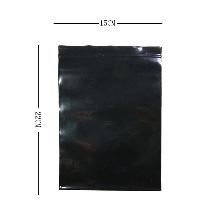 100pcs Multi Sizes Reclosable Poly Ziplock Package Pouches Black Heat Sealing Zip Lock Plastic Storage Bags