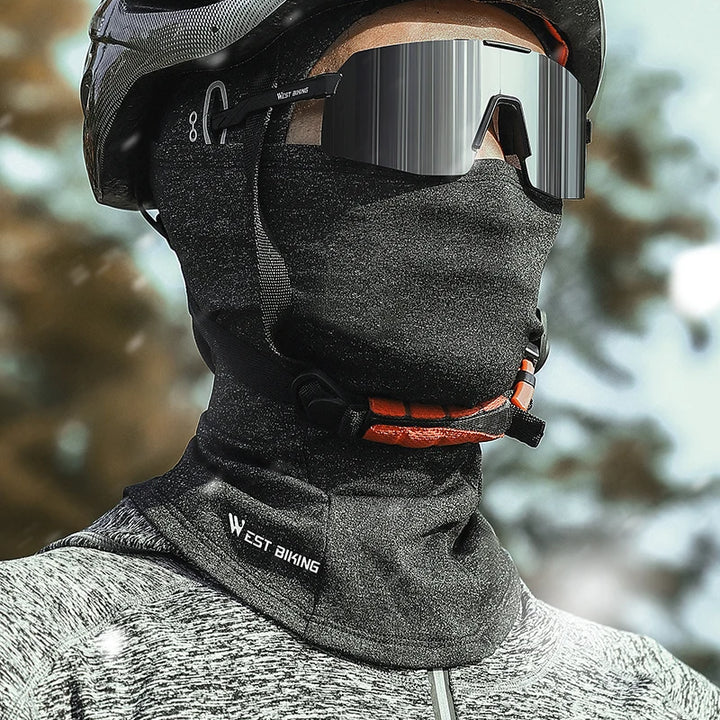 WEST BIKING Balaclava Cycling Cap Winter Warm Running Scarf Bike Full Face Cover Headwear Climbing Skiing Cold-proof Hat