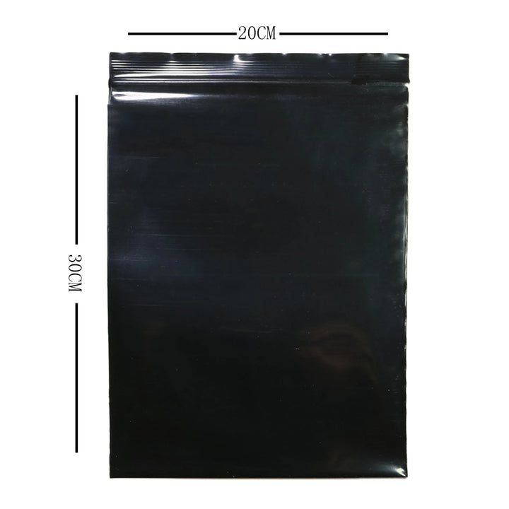 100pcs Multi Sizes Reclosable Poly Ziplock Package Pouches Black Heat Sealing Zip Lock Plastic Storage Bags