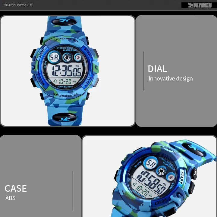 SKMEI Shockproof Digital Watch for Children Waterproof Sports Electronic Wristwatches Kids Boy Clock 1266 Reloj Para Niñas 1547