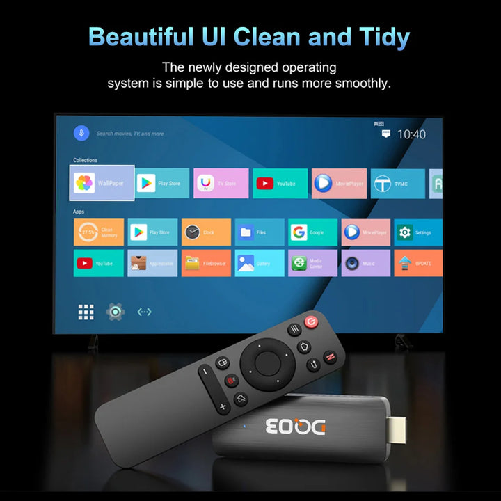 DQ03 Mini TV Stick Android 10 Quad Core ARM Cortex A53 2GB 16GB Support 4K H.265 2.4G&5.8G Wifi Streaming Smart TV Box 1GB 8GB