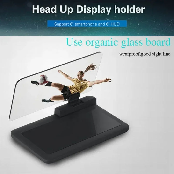 Car HUD Head-Up Display Foldable Mobile Phone Holder Smart Gadgets Car Electronics Accessories