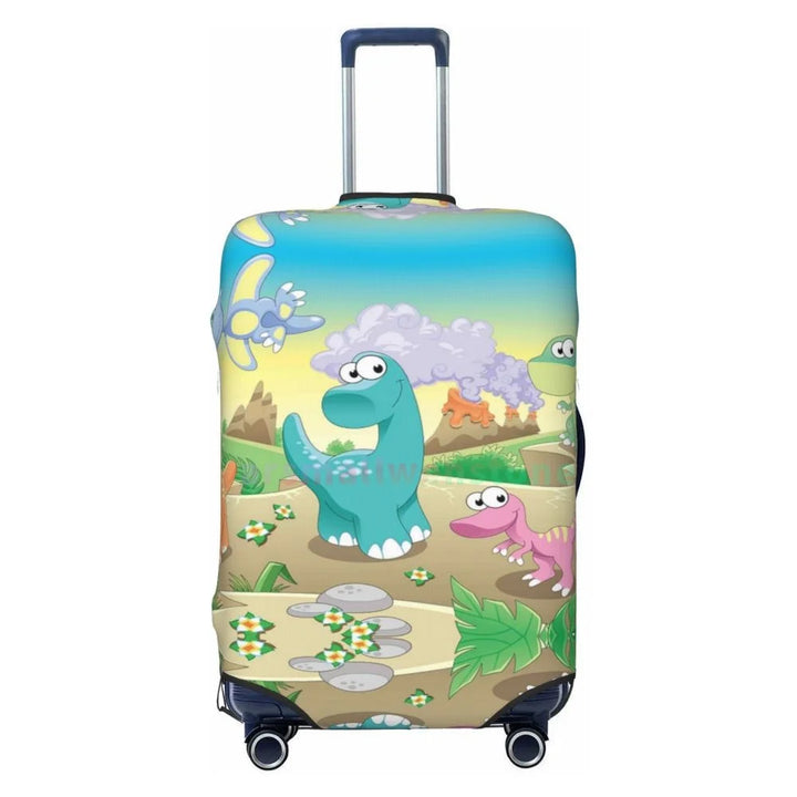 Cartoon Dinosaur Luggage Cover Suitcase Protector Thicken Elasticity Dust Covered Anti-scratch Protective Case 18-32 Inch