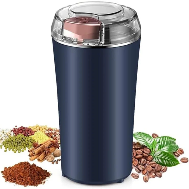 Electric Coffee Grinder Stainless Steel Spices Grinder Non-Slip Base Rust-Proof Coffee Bean Grinder Home Office Use Easy Clean