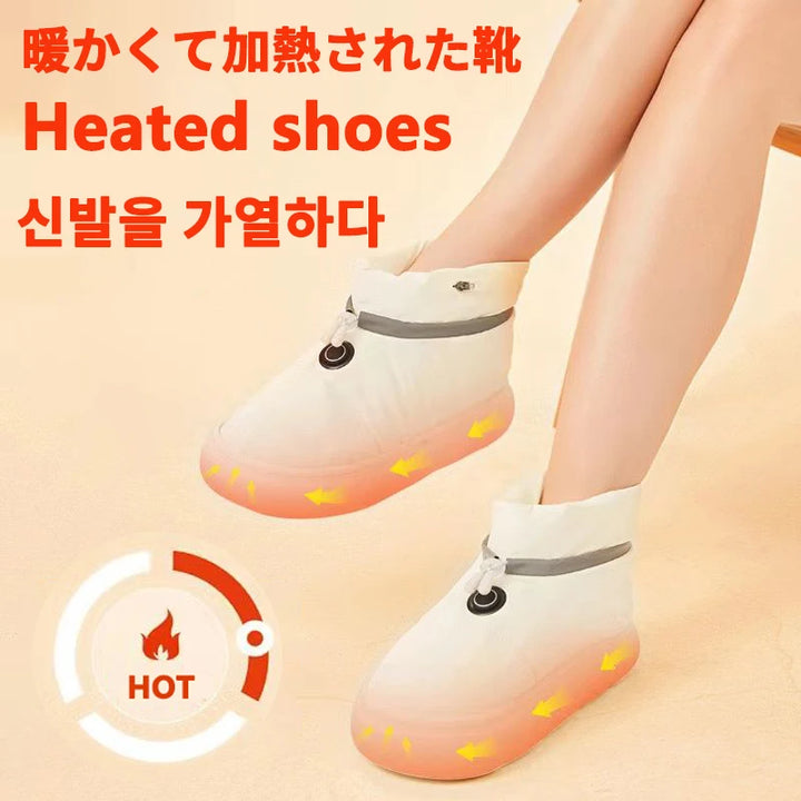 Electric heating warm shoes Heated Slippers Men Women Thermal Shoes with 5000mAh Rechargeable Battery Winter Warm Shoes