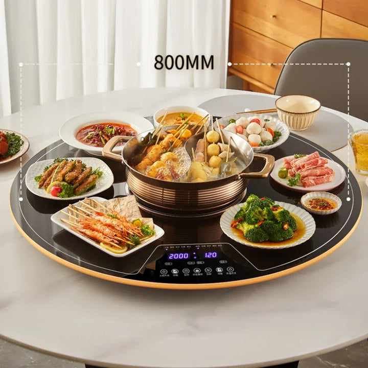 Hot Pot Dishes Warming Plate Household Dining Table Electric Rotating Plate Food Insulation Board Dishes Warming Keeping Plate