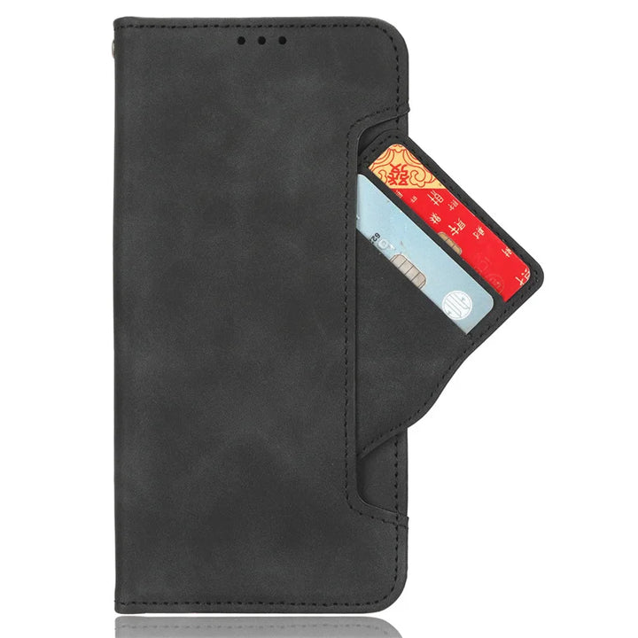 For Motorola Moto G75 5G Luxury leather wallet case Multi card slot for Moto G 75 G75 Magnetic phone case