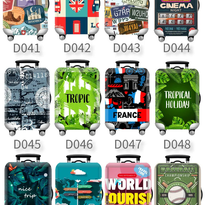 Luggage Covers Protector Fashion Travel Luggage Suitcase Protective Cover Stretch Dust Covers Travel Accessories Luggage Supplie