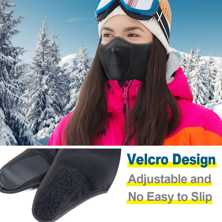 Fashion Winter Thermal Fleece Balaclava Full Face Mask Skiing Hat Bandana Hat Windproof Snowboard Scarves Women's Men Helmet Cap