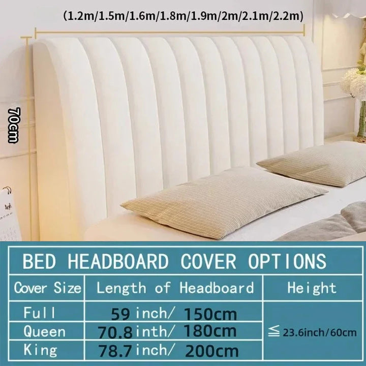 All-inclusive Headboard Cover Luxury Super Soft Velvet Thickened Bedside Protector Sleeve Bed Head Dust Cover Home Decoration