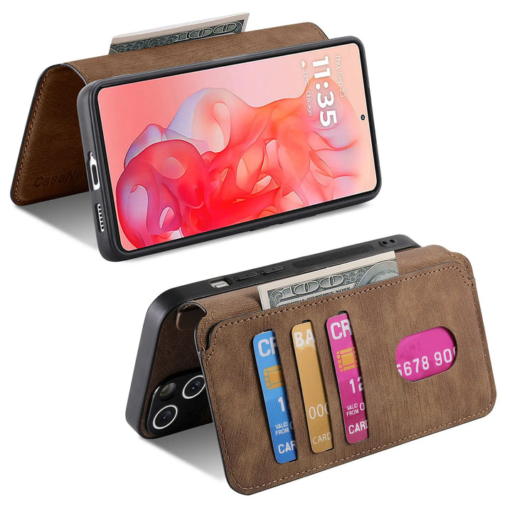 Leather flip magnetic suction detachable Back Cover For Motorola Moto G Stylus 5G (2024) 6.7 "Card slot wallet shockproof Case