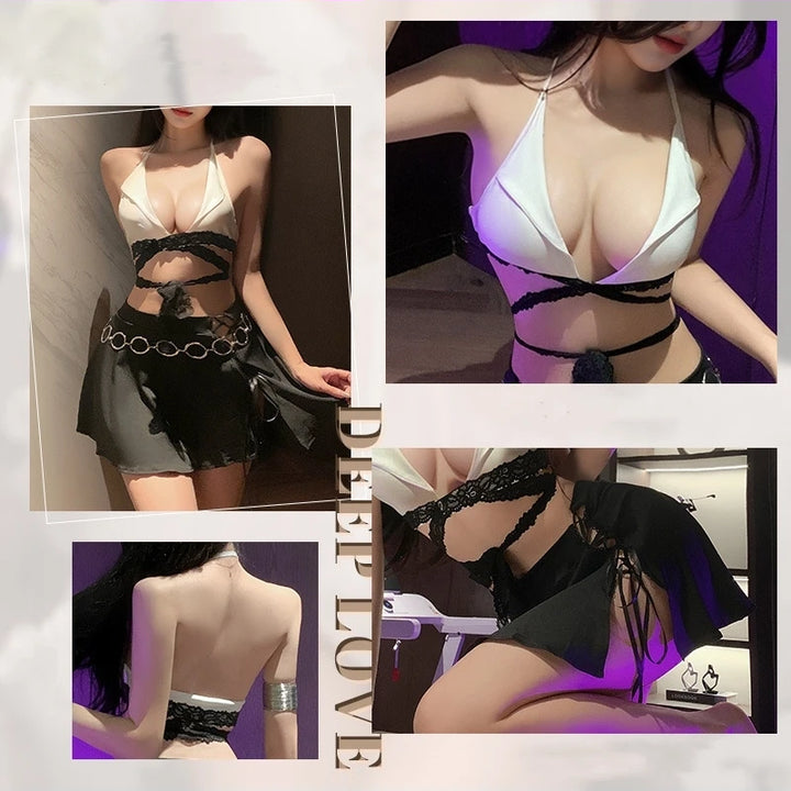 Funny Sexy Erotic Suit Sets For Women Cosplay Costume Sex Clothes Dress Jumpsuit Bodysuit Lingerie Exotic Apparel Uniform