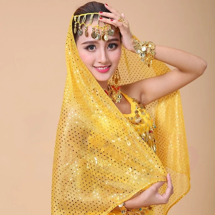 Women's Belly Dancing Accessories Coin Head chain Decoration Belly Dance India Headwear Scarf Headpiece Costumes