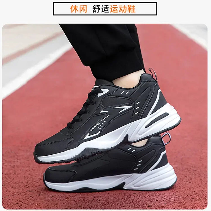 Thick Sole Versatile Clunky Sneaker for Men 2024 New Trend Mesh Lace Up Breathable Casual Sports Shoes Increased Soft Soles