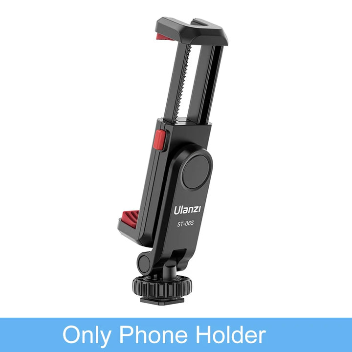 Ulanzi ST-06S Vertical Shooting Phone Mount Holder DSLR Camera Monitor Mount Tripod Mount Clamp for Smartphone Vlog Shooting