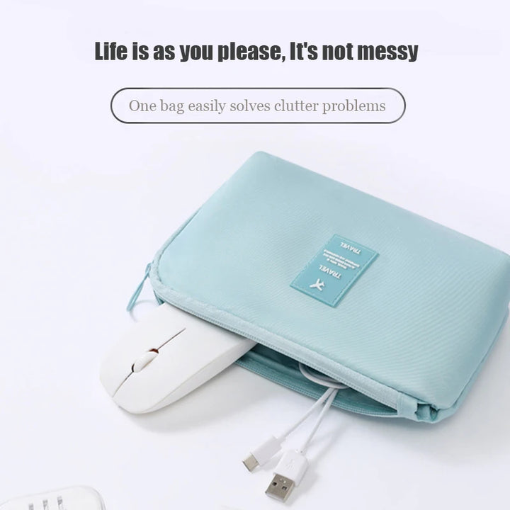 Travel Accessory Cable Bag Portable Digital USB Electronic Organizer Gadget Case Travel Cellphone Charge Mobile Charger Holder