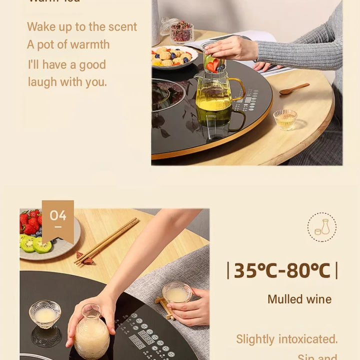 Multifunctional Electric Heating Tray Intelligent Constant Temperature Food Warming Tray Adjust Temperature Table Warming Plate