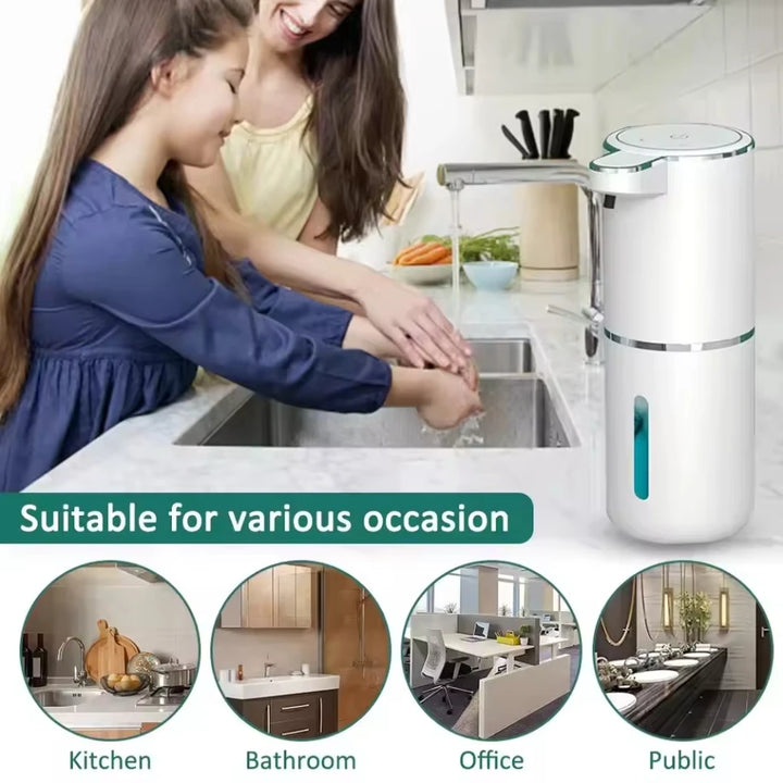 P11 Automatic Non-Contact Induction Foam Soap Dispenser 380ml USB Charging 4-speed Hand Washing Machine Wall-mounted Dispenser