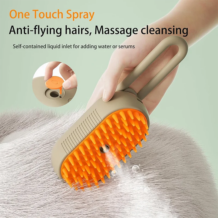 3-in-1 Dog Hair Brush Cat Hair Brush Electric Pet Cleaning Brush Steam Spray Brush Massage Hair Removal Comb anti-Tangle Brush