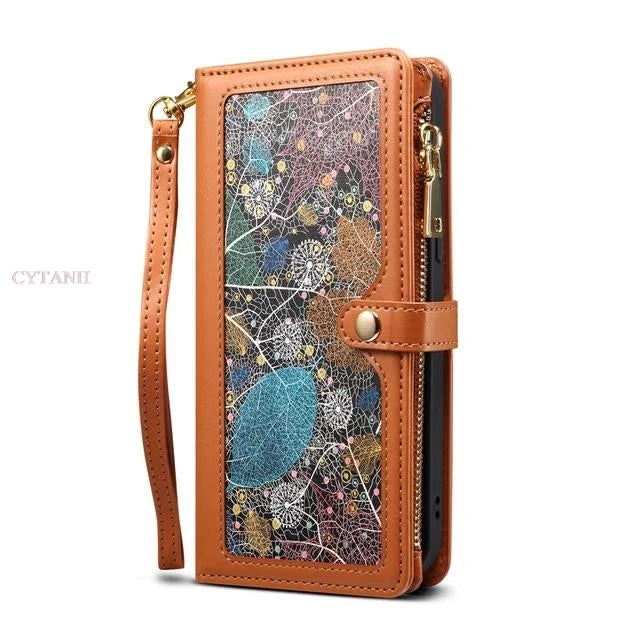 For Pixel 9 Pro XL 5G Crossbody Zipper Wallet Leather RFID Case For Google Pixel 8A Luxury Cover  6 7 8 9 Pro 7A 6A 8 A Funda